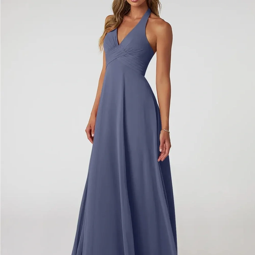 Azazie Tessie Dress Stormie - Picture 3 of 6